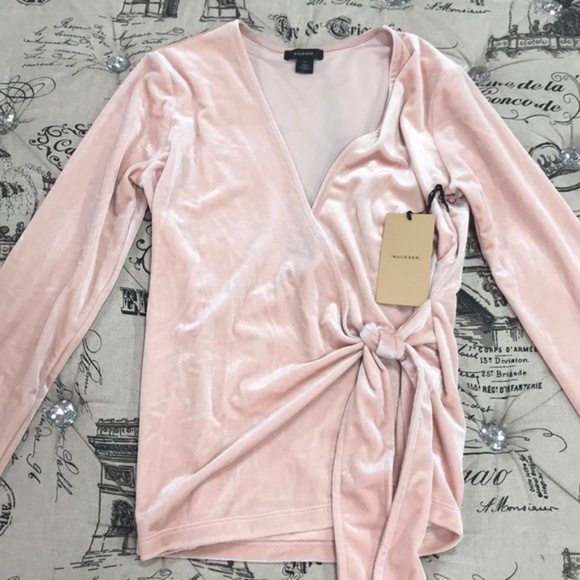 Halogen Velvet Ballet Wrap Top - Picture 6 of 8